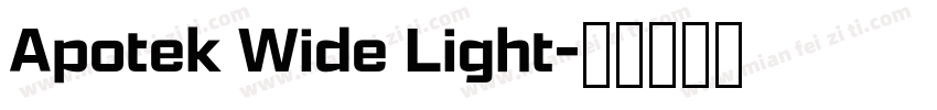 Apotek Wide Light字体转换